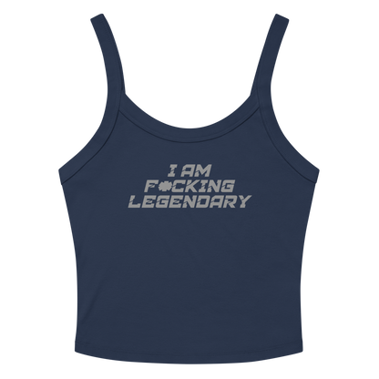 "I Am F*cking Legendary" printed on a solid navy blend tbd
