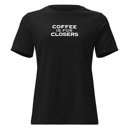 "Coffee Is For Closers" printed on a black on an invisible / simulated body