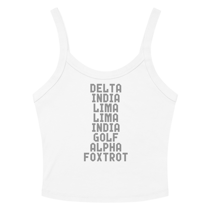 "DILLIGAF" printed on a solid white blend tbd