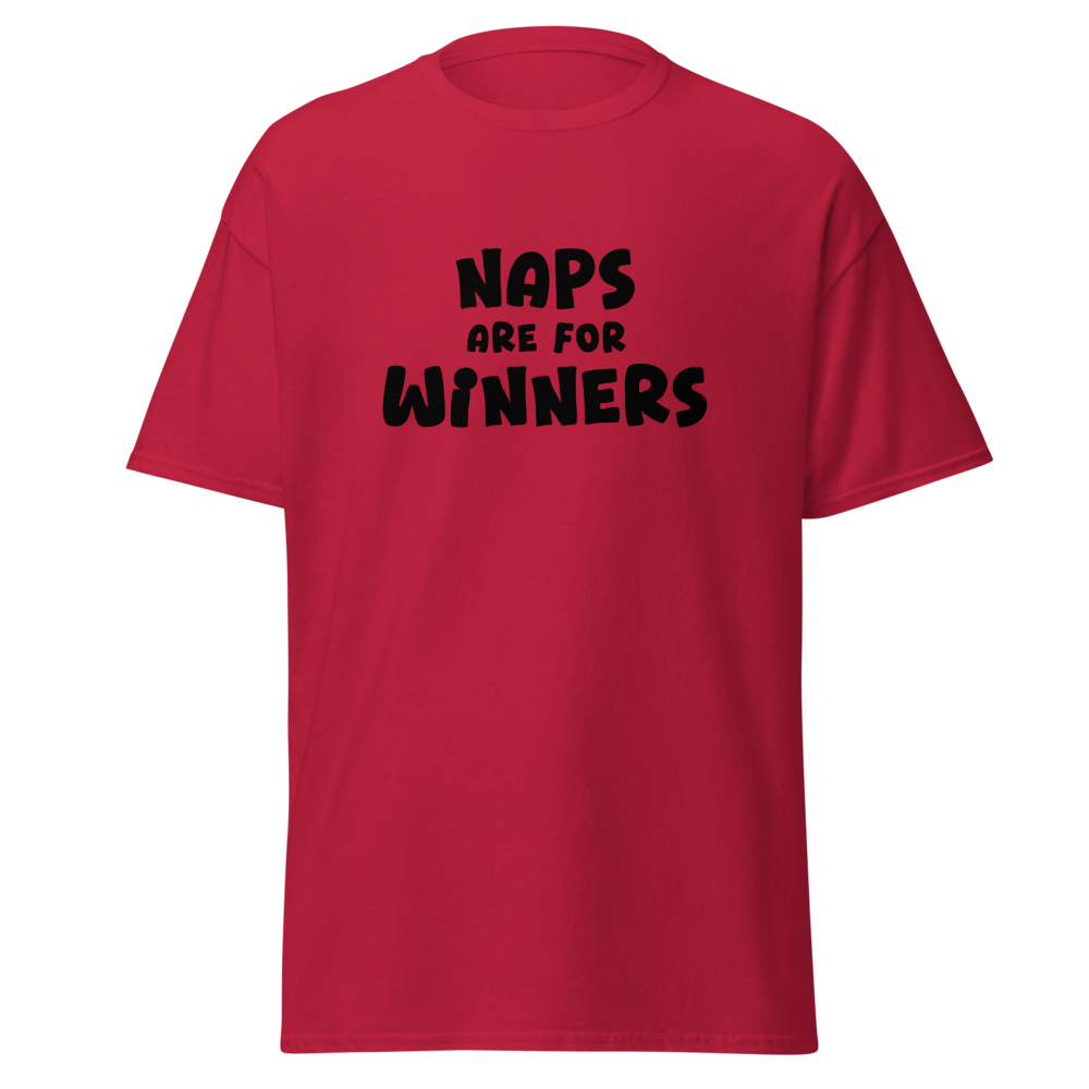 "Naps Are For Winners" printed on a cardinal on an invisible body