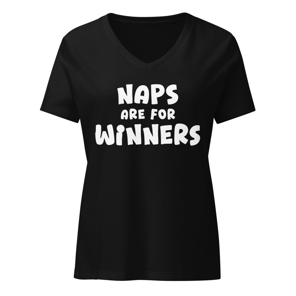 "Naps Are For Winners" printed on a solid black blend on an invisible / simulated body