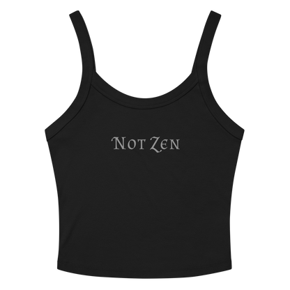 "Not zen" printed on a solid black blend tbd
