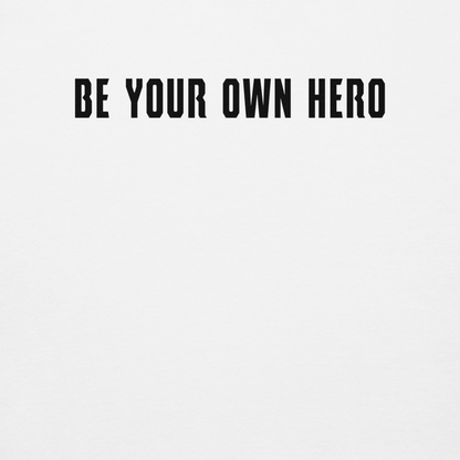 "Be your own here" printed on a white background