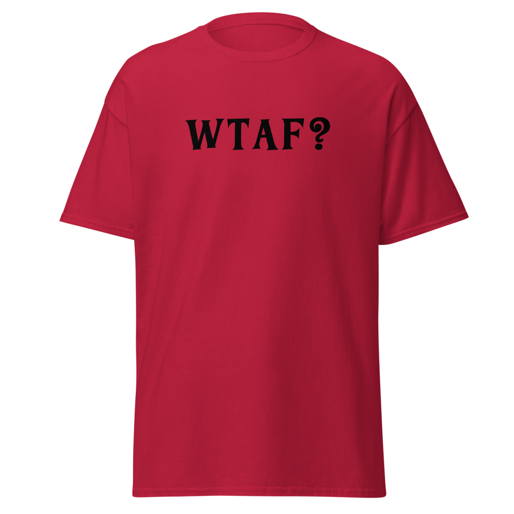 "WTAF?" printed on a cardinal on an invisible body