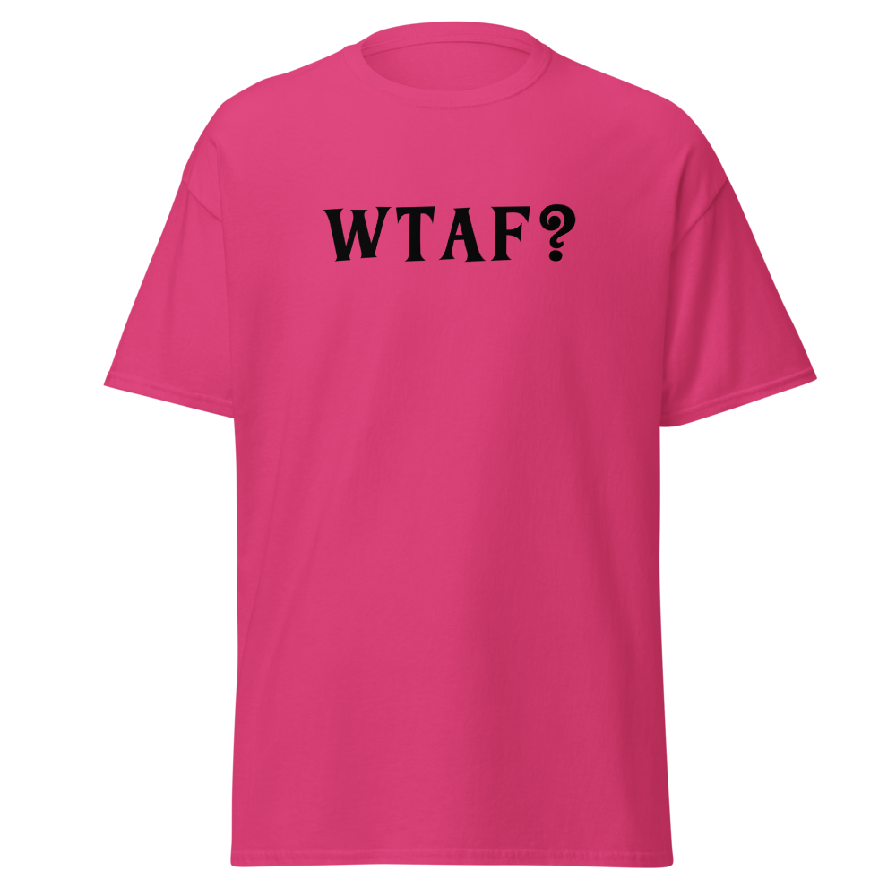 "WTAF?" printed on a heliconia on an invisible body