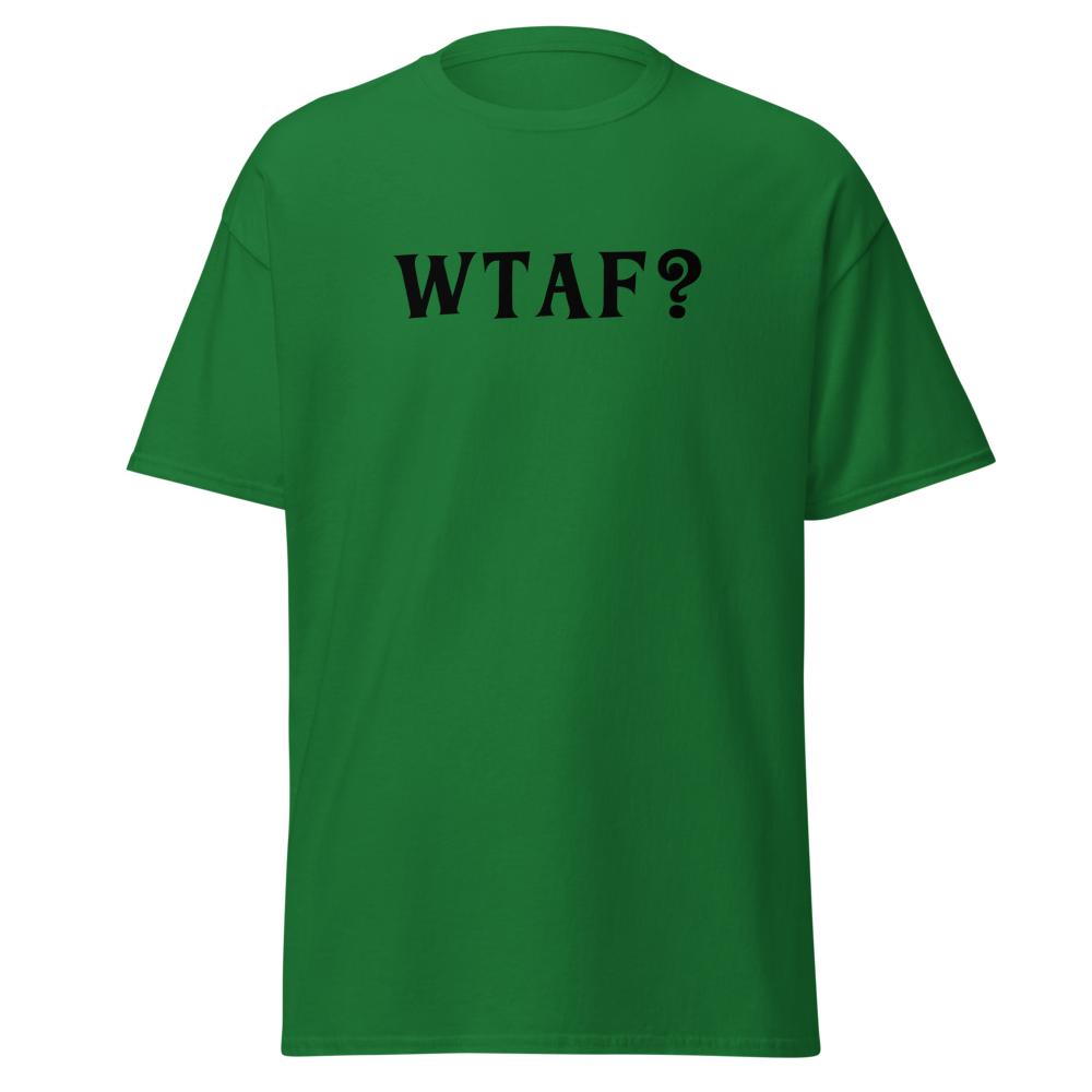 "WTAF?" printed on a turf green on an invisible body
