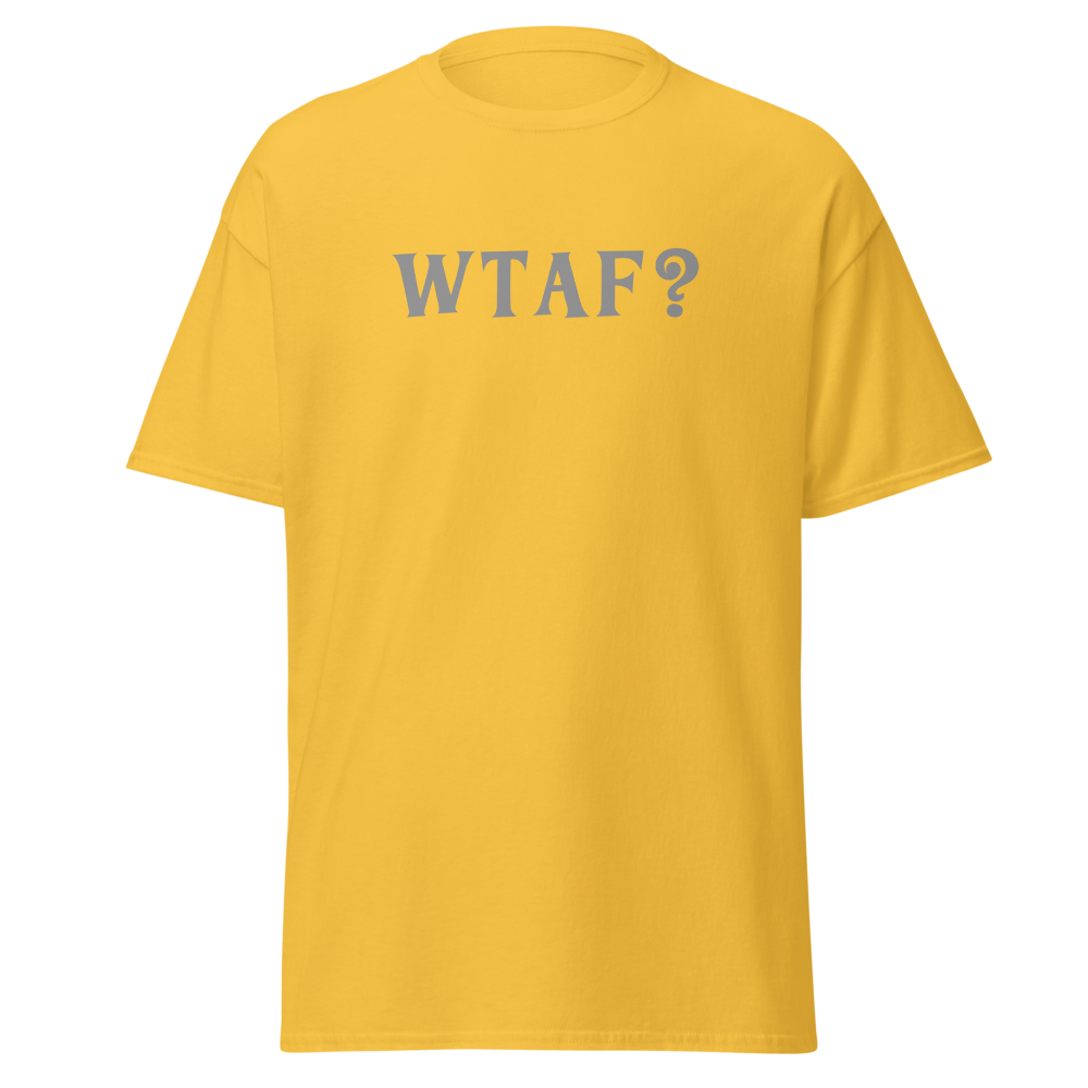 "WTAF?" printed on a daisy on an invisible body