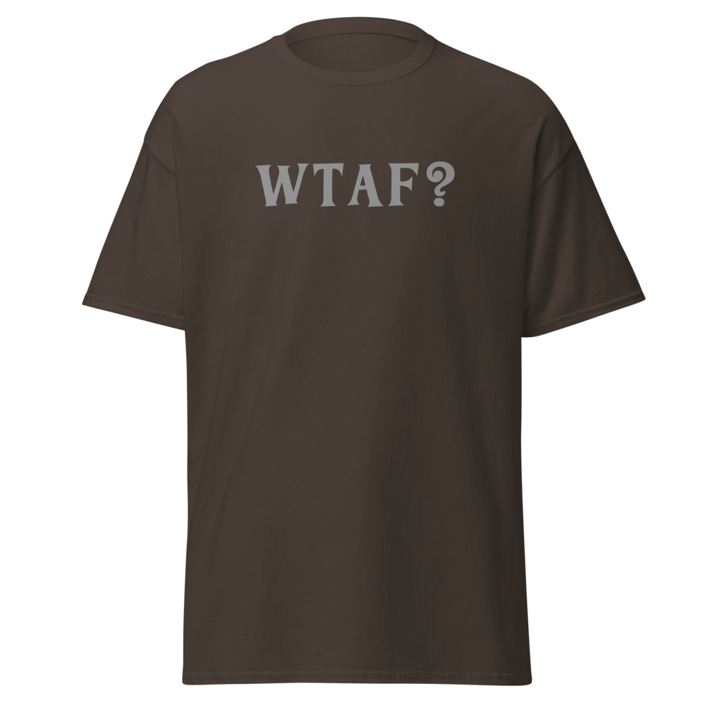 "WTAF?" printed on a dark chocolate on an invisible body