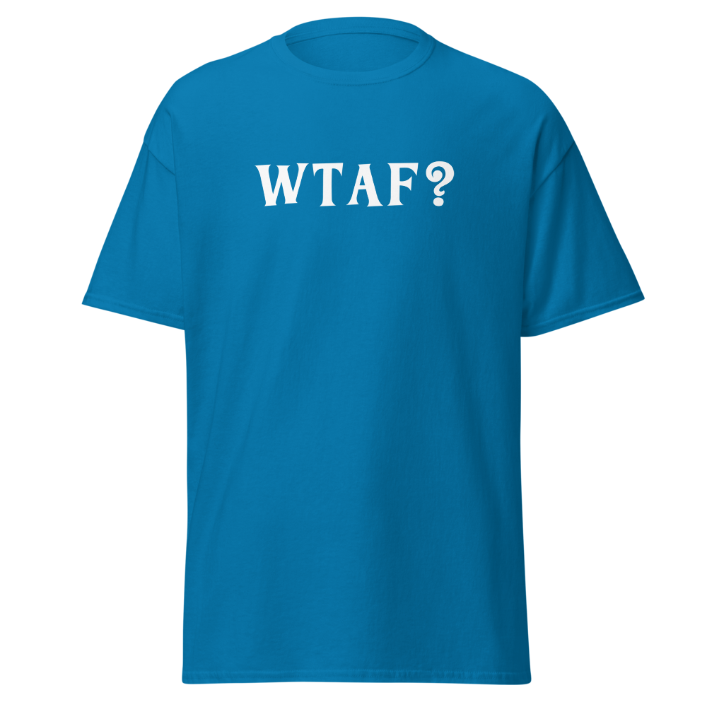 "WTAF?" printed on a sapphire on an invisible body