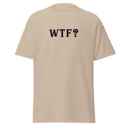 "WTF? (What the f#ck?)" printed on a sand on an invisible body