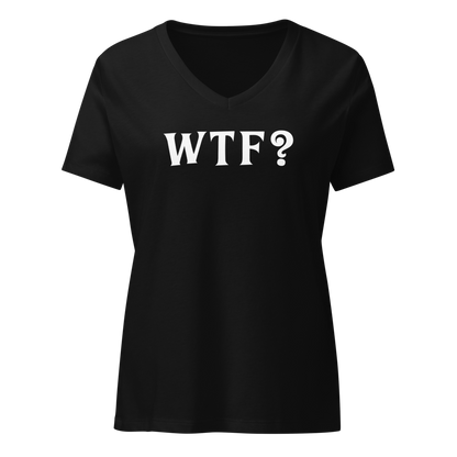 "WTF? (What the f#ck?)" printed on a solid black blend on an invisible / simulated body