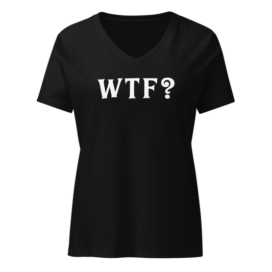"WTF? (What the f#ck?)" printed on a solid black blend on an invisible / simulated body