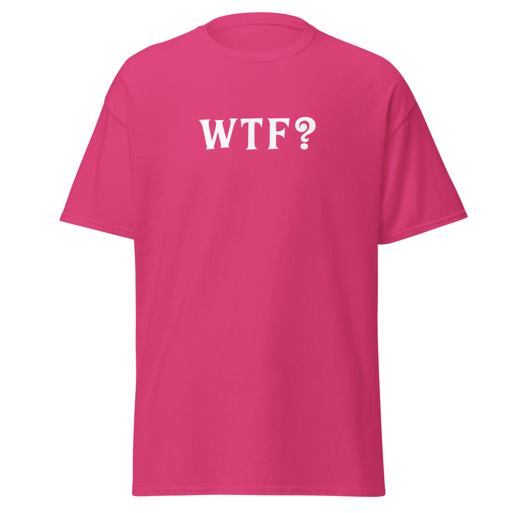 "WTF? (What the f#ck?)" printed on a heliconia on an invisible body